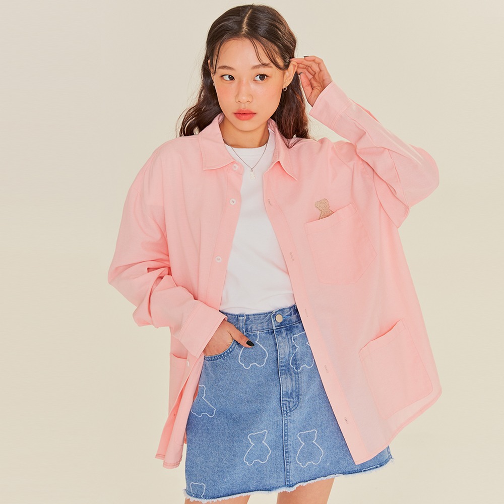 SS 22 BEAR OXFORD SHIRTS PINK