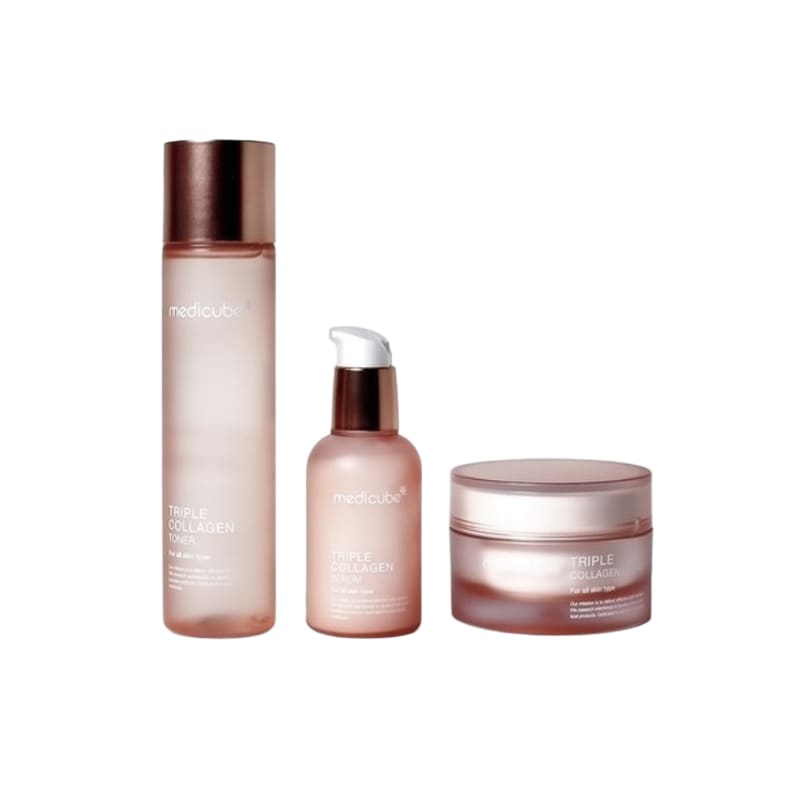 トリプル コラーゲン スキンケア 3点セット（トナー・セラム・クリーム／韓国コスメ／高保湿）