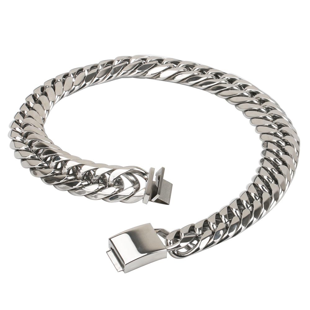 ステンレス ダブル喜平ネックレス [n310-silver-21mm]