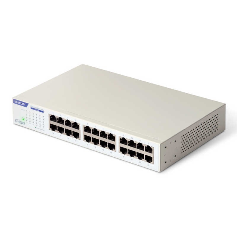 エレコム　ELECOM　スイッチングハブ LAN ハブ 24ポート Giga対応 1000/100/10Mbps ホワイト　EHC-G24MN2-HW