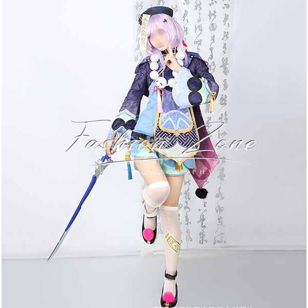 原神 げんしん 風 七七 ナナ コスプレ衣装 ウィッグ 靴 cosplay ハロウィン 演出服 変装