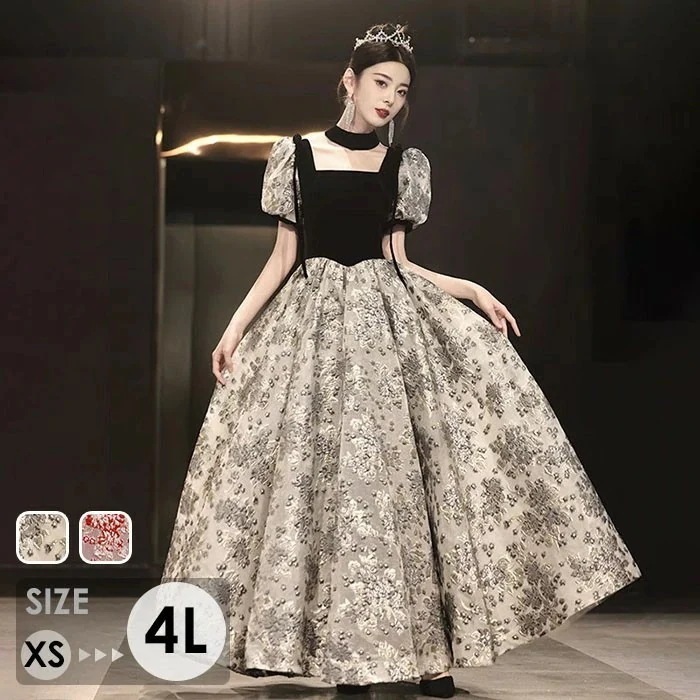 ドレス 大人 ピアノ 発表会 ロングドレス ミモレ丈 演奏会 演奏会用ドレス ピアノ発表会 結婚式 高校生 パーティードレス 演奏会ドレス 母親 コンクール イブニングドレス ロング 袖付き 半袖 大