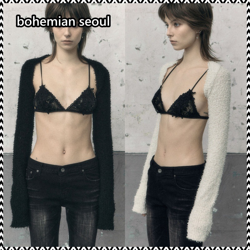 bohemian seoul 24SS TEXTURED BOLERO CARDIGAN