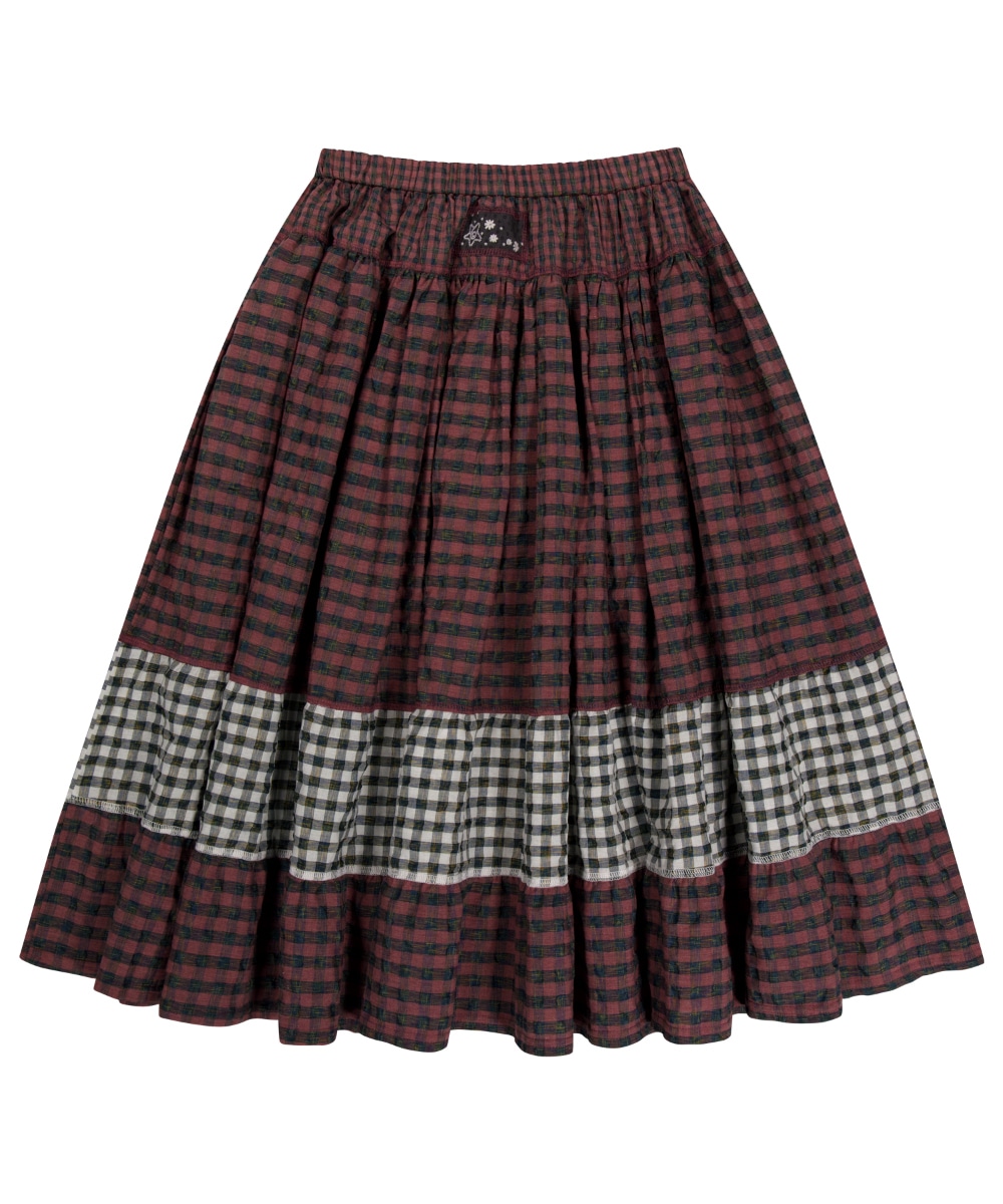 【COYSEIO】 MORI CHECK SKIRT : PINK