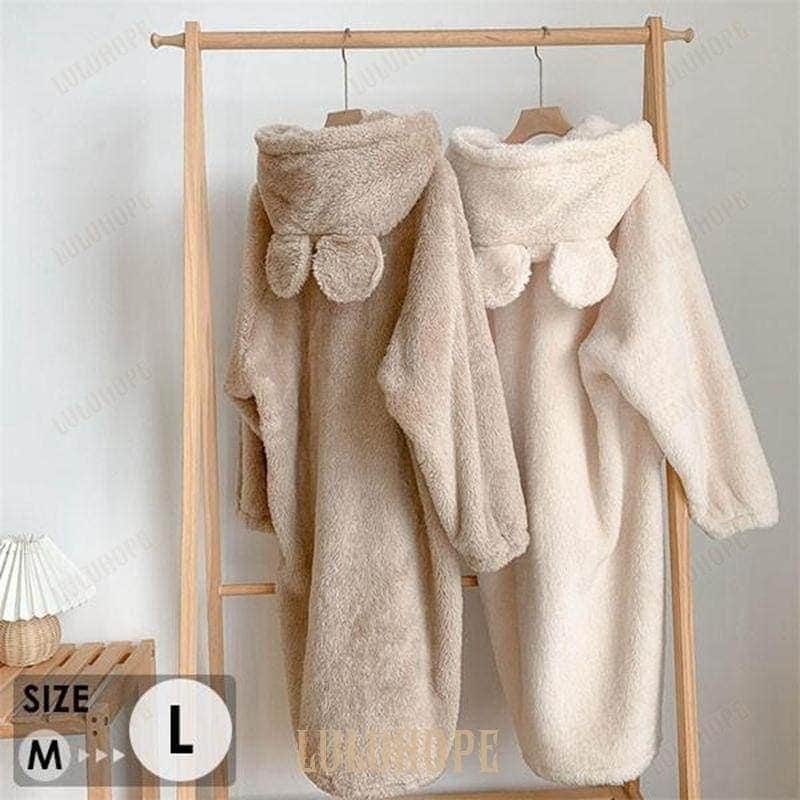 パジャマ もこもこ パジャマ 冬 長袖 ナイトガウン 着る毛布 前開き フード付き 寝巻き 部屋着 暖かい あったか 着ぐるみ レディース 女性用 ガウン 5,371円