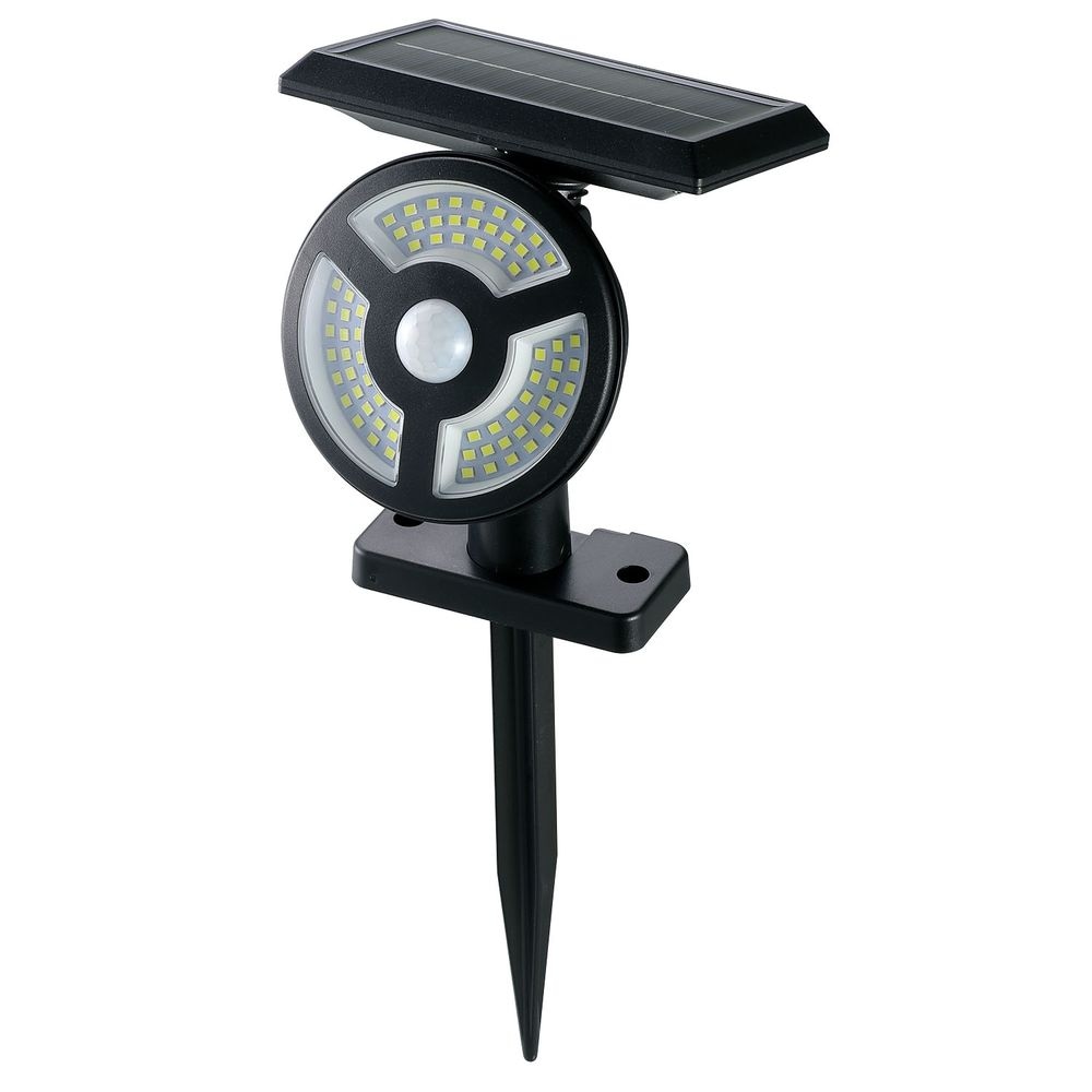 （まとめ買い）ソーラー充電式 人感センサー防犯ライト 52348 [x3セット]