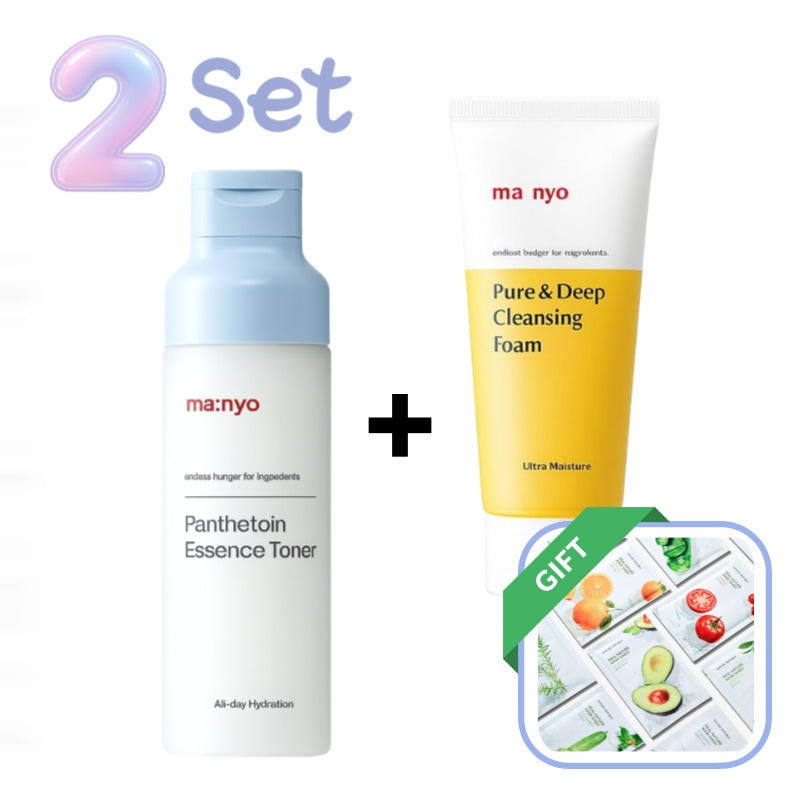 パンテトインエッセンストナー200ml＋ピュア＆ディープクレンジングフォーム200mlセット 保湿化粧水.毛穴ケア.低刺激.角質ケア.洗顔フォーム.韓国コスメ.敏感肌OK.スキンケア.ベタつかない.Q