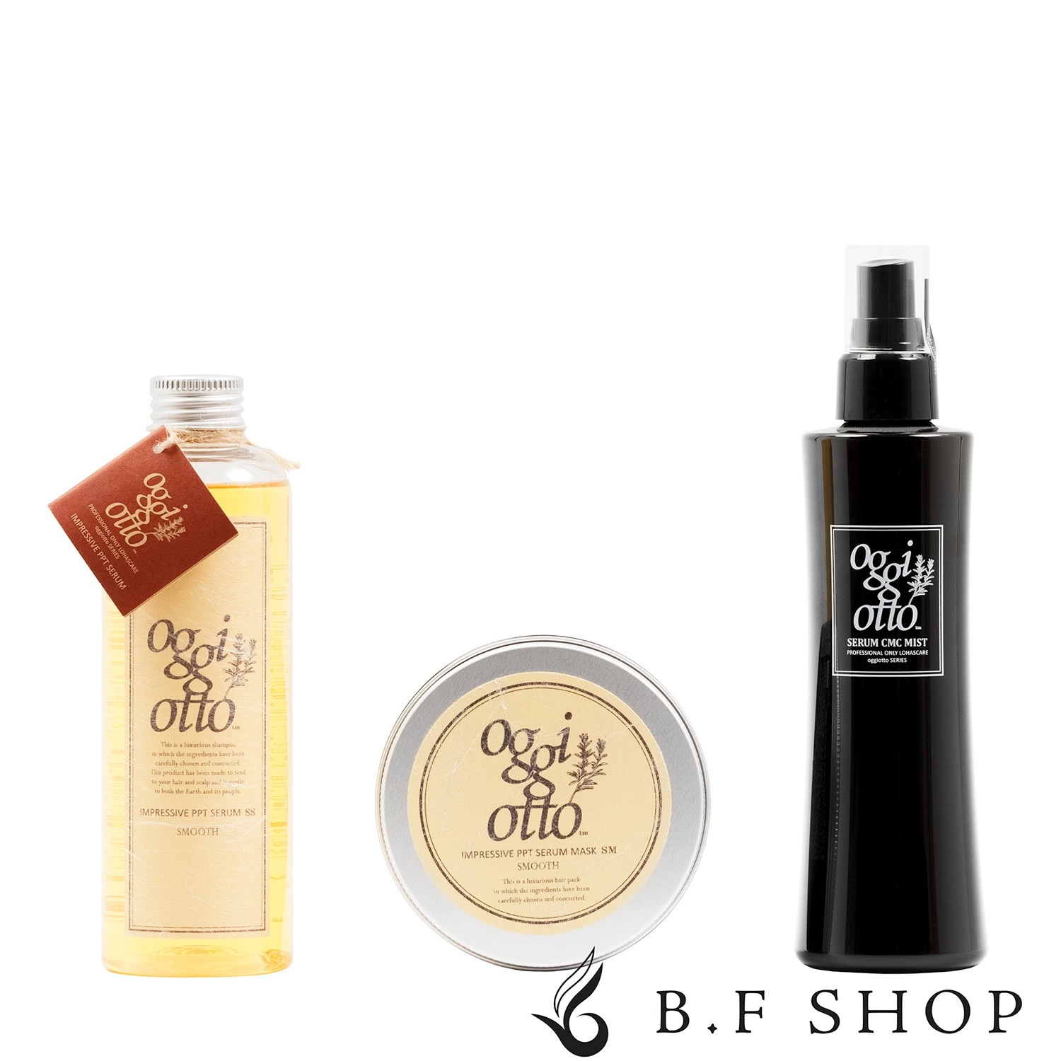 【セット品】オッジィオット スムース インプレッシブPPTセラム シャンプー & セラムマスク セラムCMCミスト 250ml + 180g + 200ml LSC
