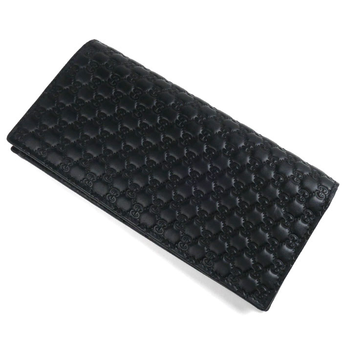 GUCCI グッチ マイクログッチシマ 長財布 ブラック 544479 アウトレット メンズ 中古 美品