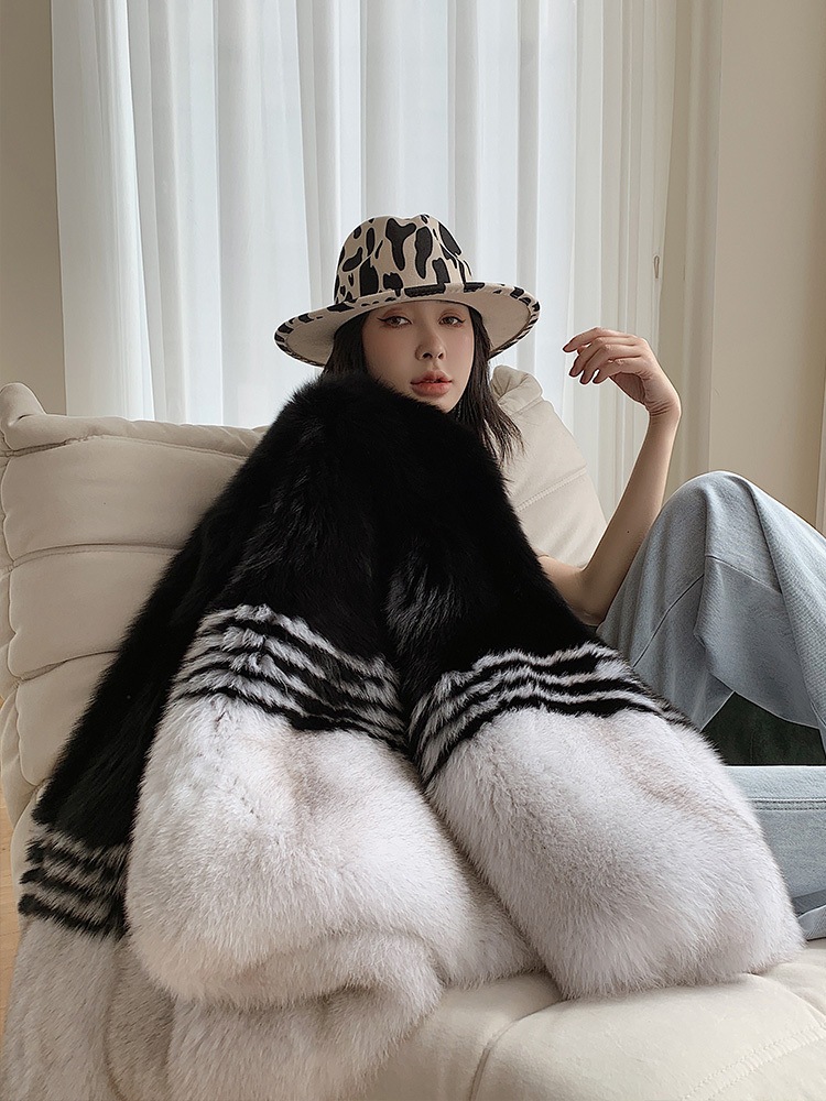 バイカラーエコファーコート ボリューム ファージャケット ファーコート エコファー ファーコート. ジャケット コート アウター 上品 エレガント オシャレ 高級感 ふわふわ C214