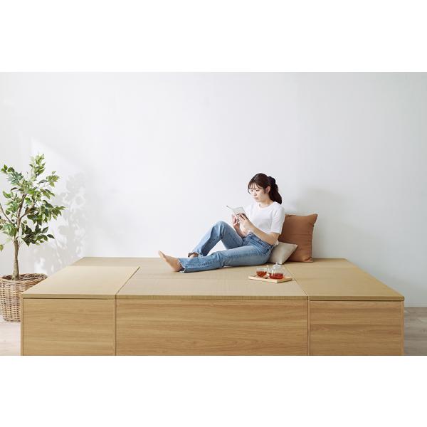 収納ボックス ユニット畳 ベンチ 小上がり 和室 日本風 棚 スツール チェア 椅子 ラック 幅120cm 高さ45cm