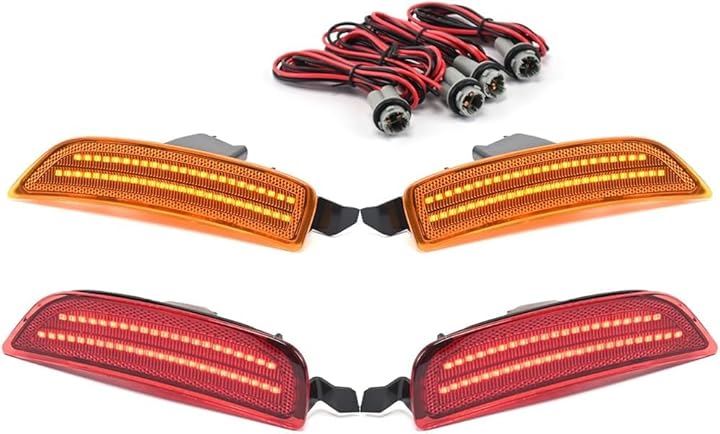 マツダ ロードスター ND5RC RF NDERC バンパー コーナー ウインカー LED ライト マーカー レンズ サイド リフレクター ランプ( オレンジ(黄光)xレッド(赤光)) 7,809円