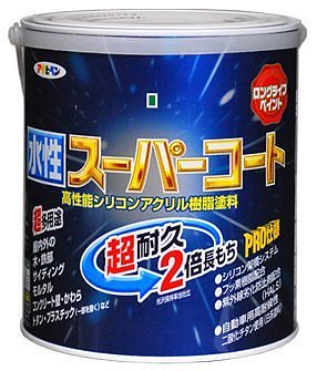 （まとめ買い）ペンキ 水性スーパーコート 水性多用途 ブリックレッド 1.6L [x3缶セット]