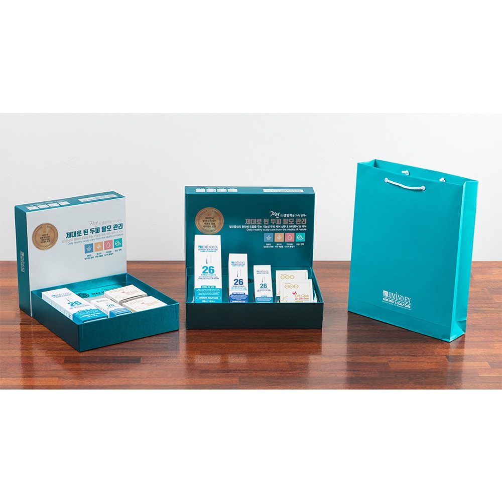 [大統領表彰] アミノEXシャンプー 機能性三重ケア頭皮毛髪ケア脱毛緩和 - ギフトセット用具性(紙袋付き)