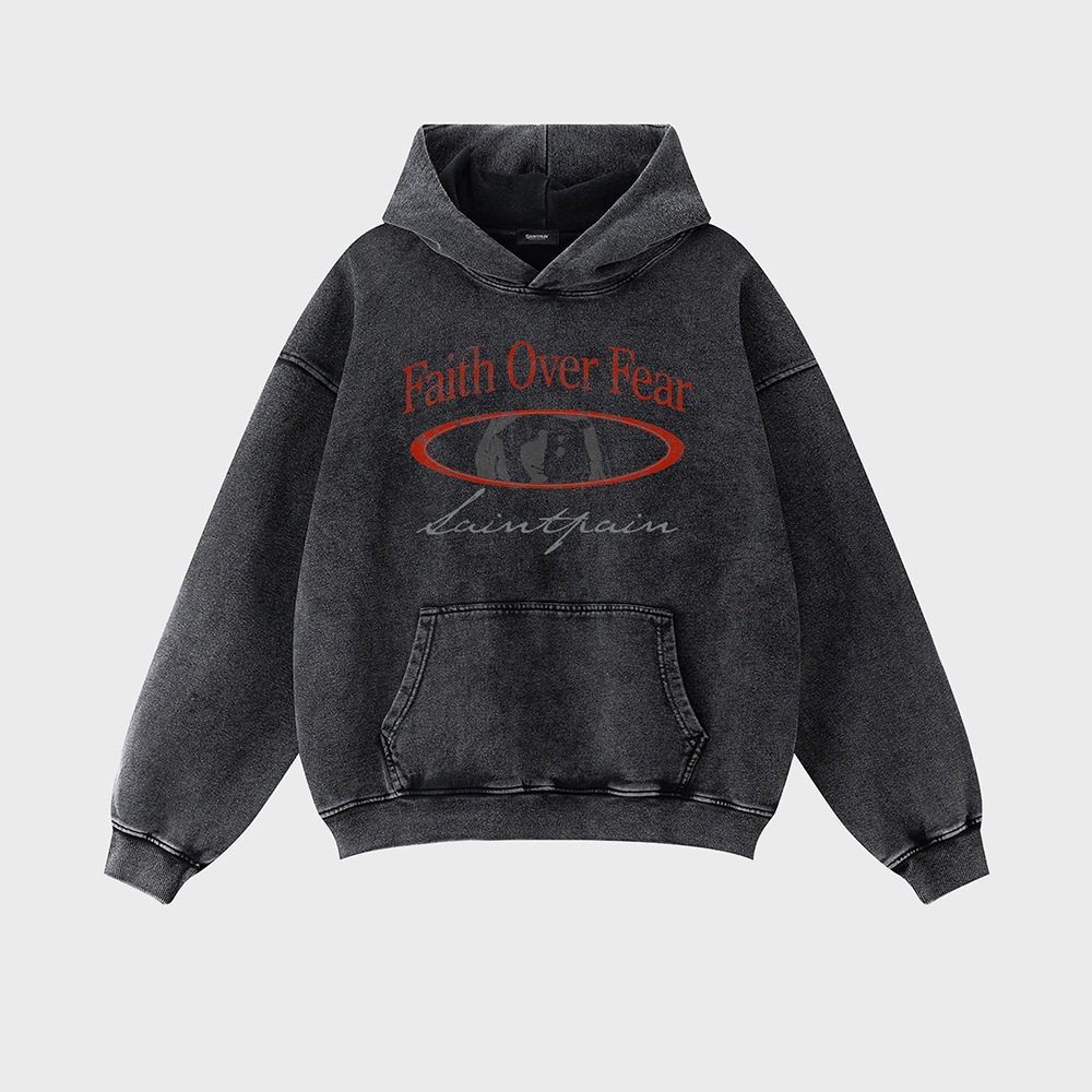 SP MARIA PIGMENT OVERFIT HOODIE-BLACK