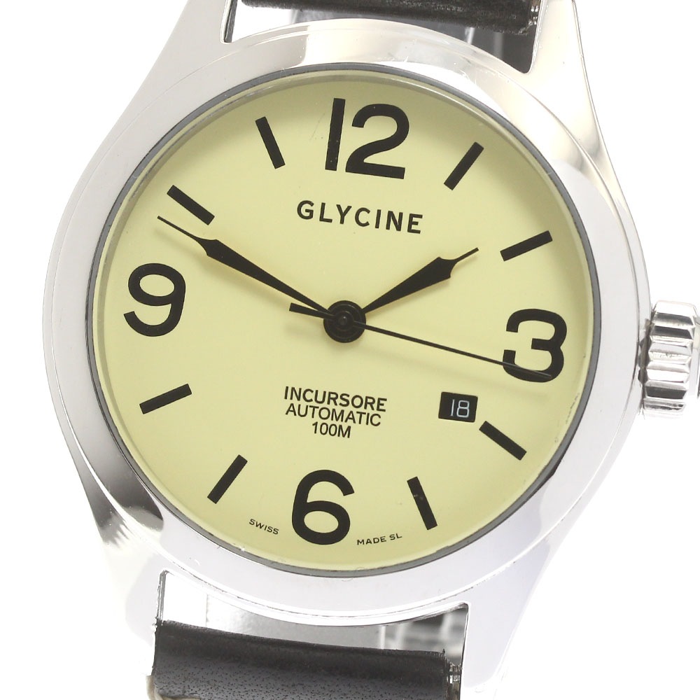 グリシン GLYCINE 3821 インクルソーレ デイト 自動巻き メンズ _879267【中古】