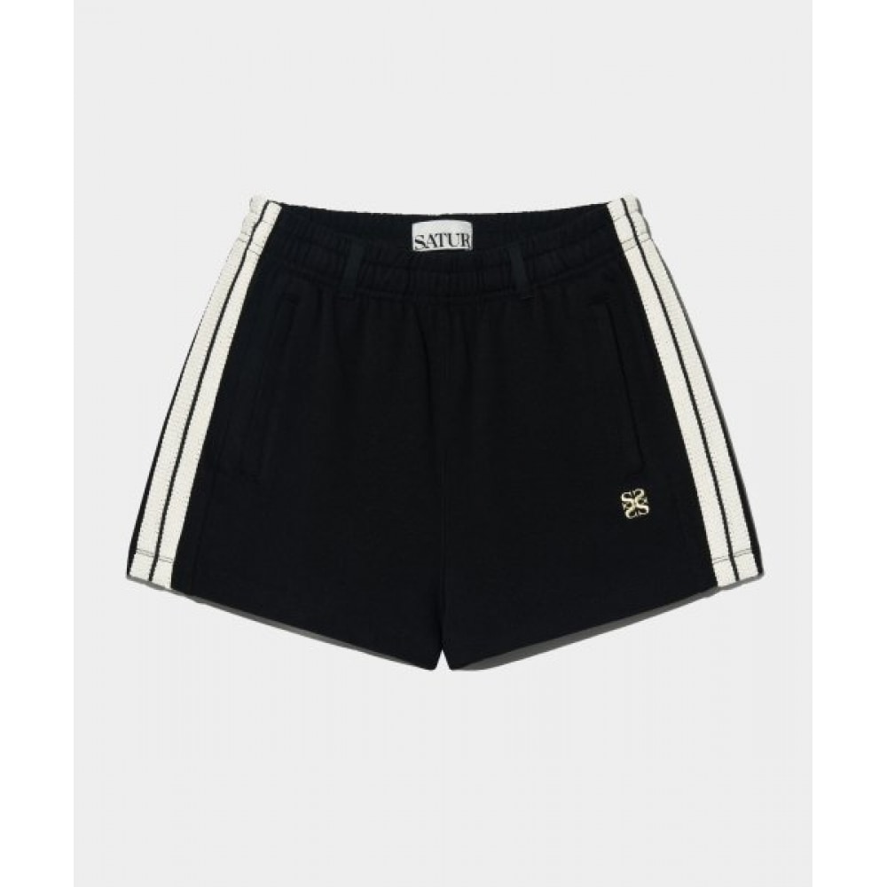SATUR ロートンオールデイトラックショーツキャビアブラック