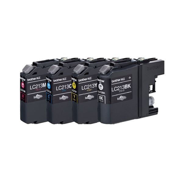 (まとめ）ブラザー インクカートリッジ 4色パックLC213-4PK 1箱(4個:各色1個)(×3セット)