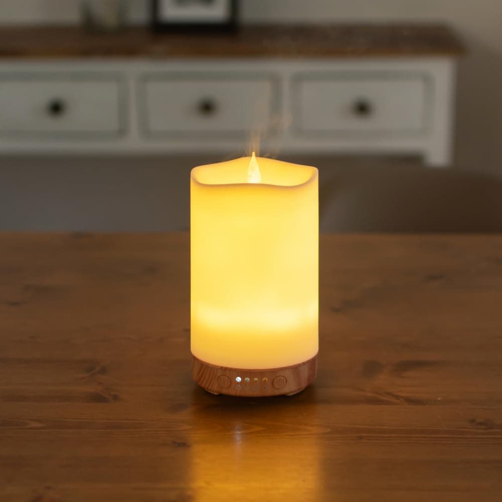 Thaleiaveil アロマディフューザー キャンドル ゆらぎ LEDライト