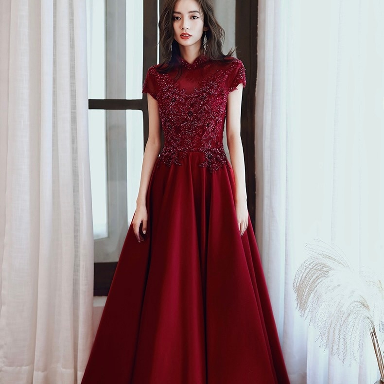 ドレス レディース dress イブニングドレス ロングドレス フォーマルドレス レッド