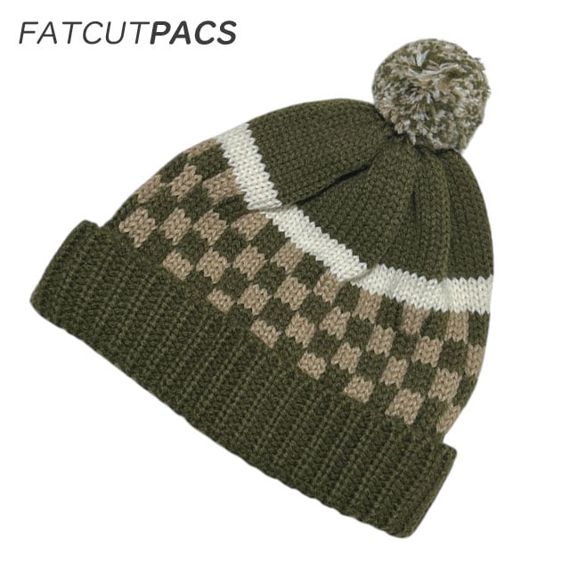 ファット カット パックス FAT CUT PACS Checker tone Beanie チェッカー ビーニー PACS FAT CUT PRESS 253-000714-016