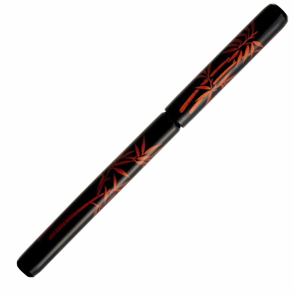 あかしや　越前塗　蒔絵筆ペン　竹林　白檀塗　UK15B-01