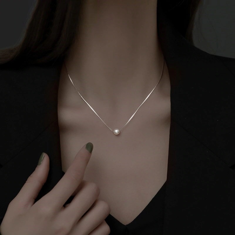 美しい首元ネックレス 925シルバー ネックレス パールネックレス レディース シンプル 百掛け アクセサリーネックレス