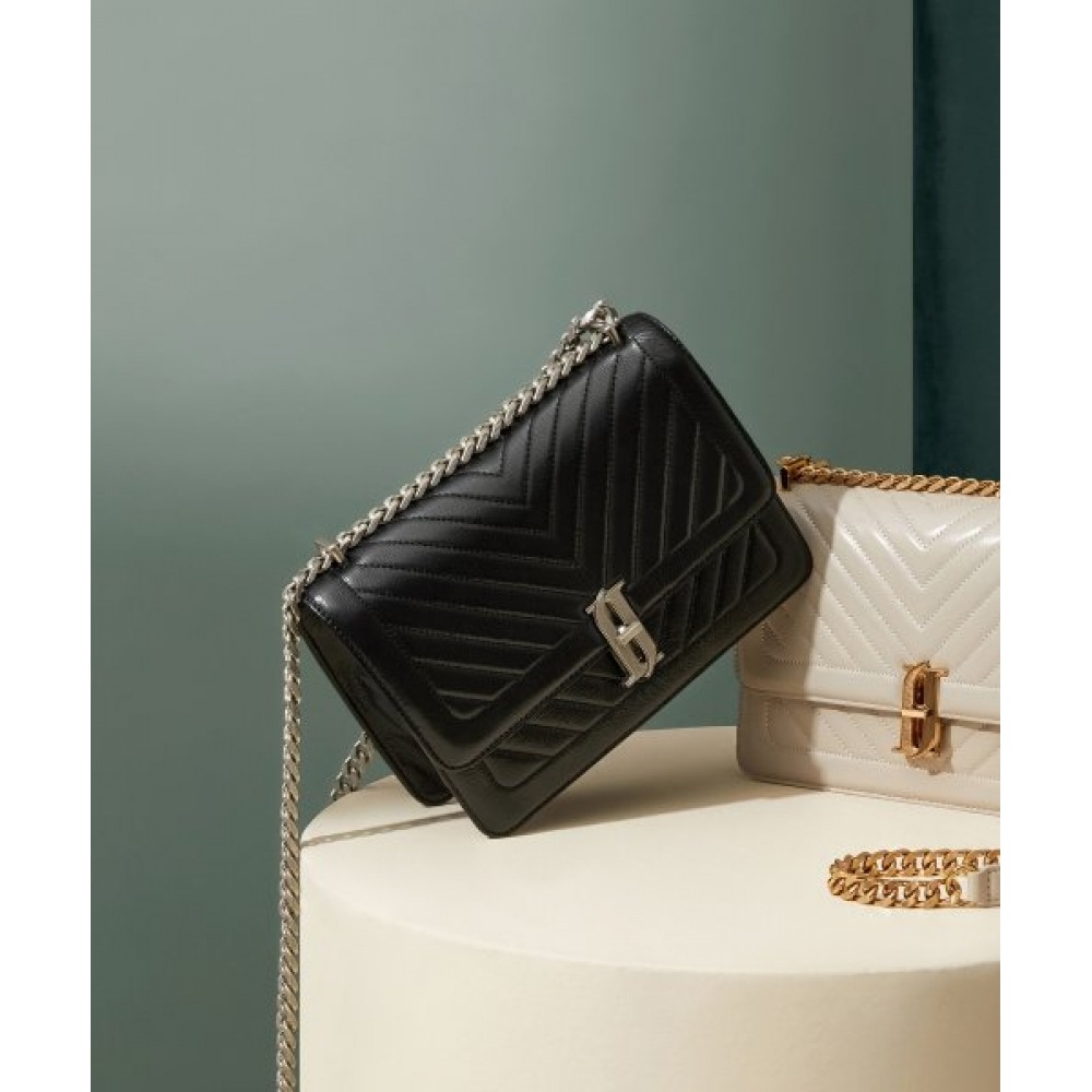 ジェスティーナ (ジェスティーナ) ジョエルキルティング MD チェーンショルダー BK (JHNCHA9AF701BK010)