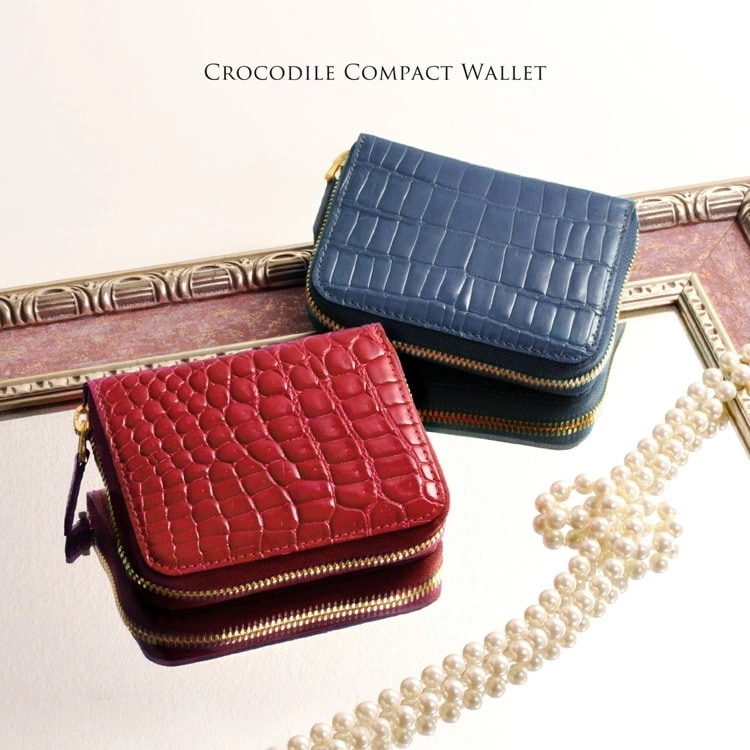 クロコダイルレザーミニ財布