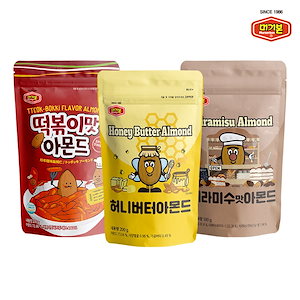 シーズニングアーモンド1+1+1 / ハニーバタートッポッキティラミスアーモンド3袋 / 韓国の人気