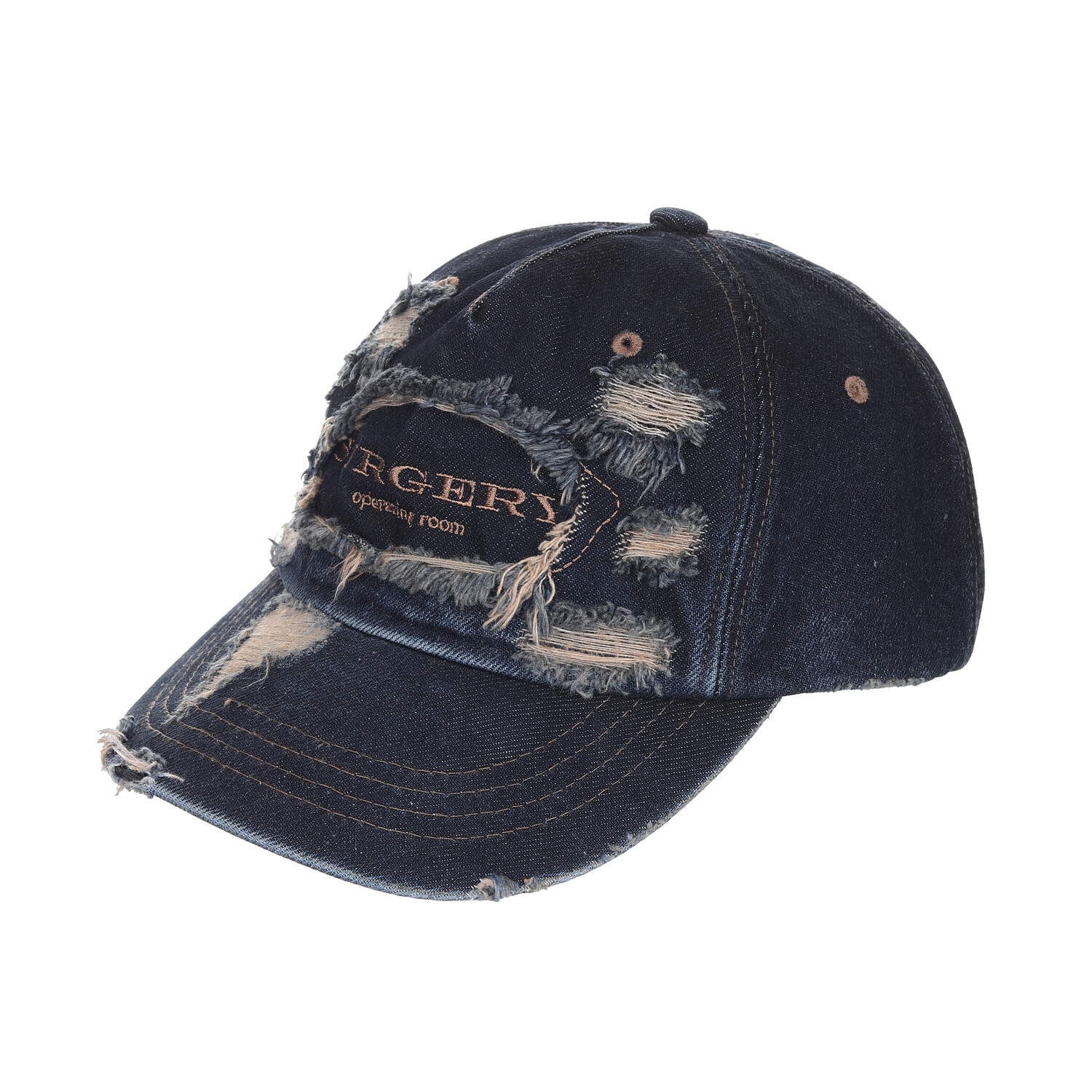 【SURGERY】 SURGERY DESTROYED DENIM CAP : INDIGO DENIM