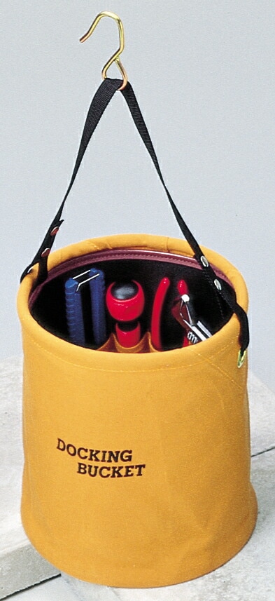 10号（ブラウン）防水帆布 ドッキングバケット 直径24cm高さ24cm（KBD-24BBR） ガー