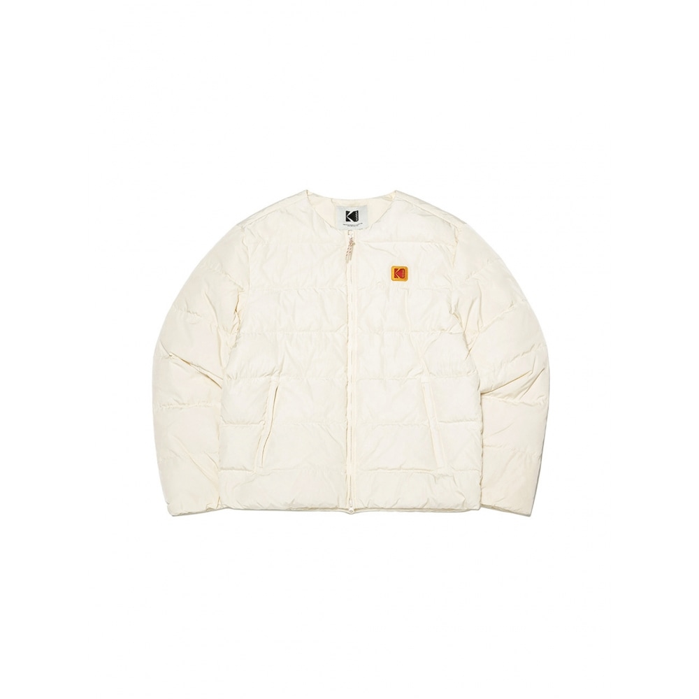 KODAK Apparelエッセンシャルネックレス軽量ダックダウンジャケットIVORY