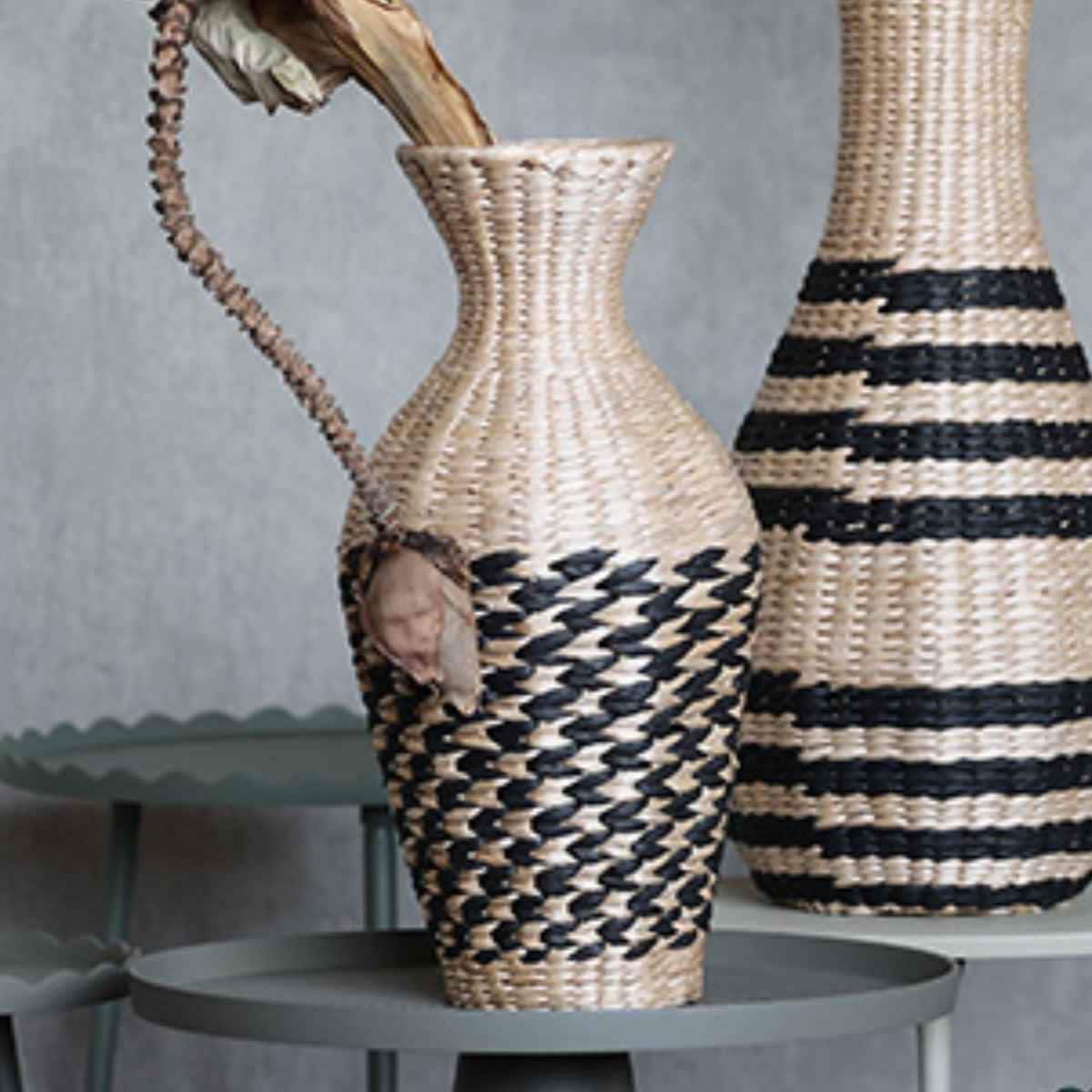 花瓶 ヤニス モディボ ラタン フラワーベース ラタンベース 天然素材 花器 ベース 籐 ドライフラワー フェイクグリーン モダンアフリカン 花瓶 花びん バスケット かご 花入れ 丈夫 軽量