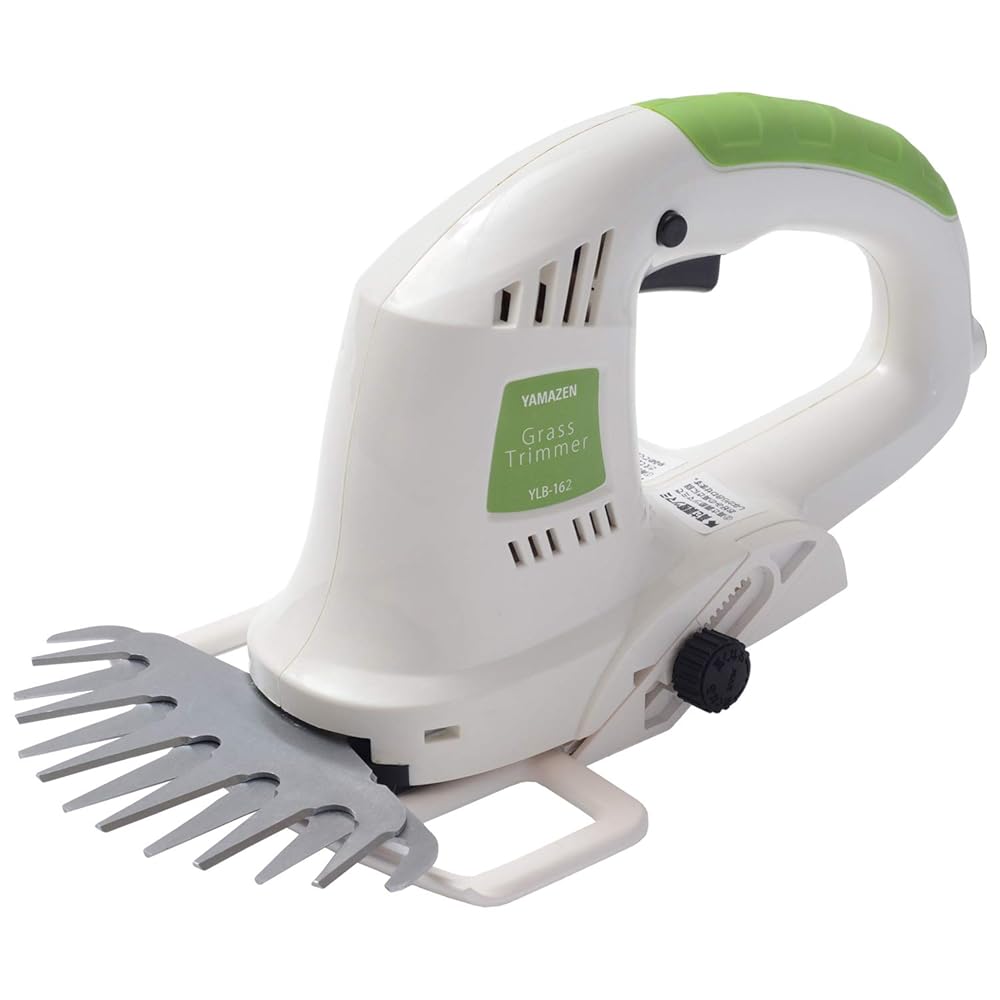 山善(YAMAZEN) 電動芝生バリカン AC電源 キワ刈り 両面駆動 刈込幅約160mm 刈込高さ調整15-30mm 延長コード10m付き YLB-162