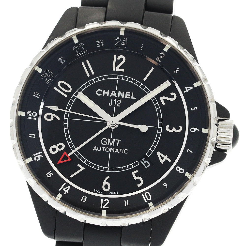 シャネル CHANEL H3101 J12 GMT マットブラック 自動巻き メンズ 保証書付き_933963【中古】