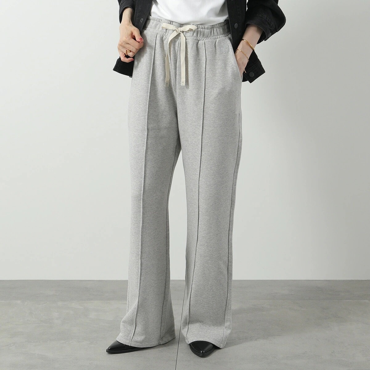 WEEKEND MAX MARA ウィークエンド マックスマーラ スウェットパンツ FOLK フォーク レディース ストレート センタープレス コットンブレンド 002