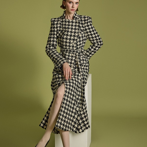 D5133 ベルト セット ウール ツイード ワンピース