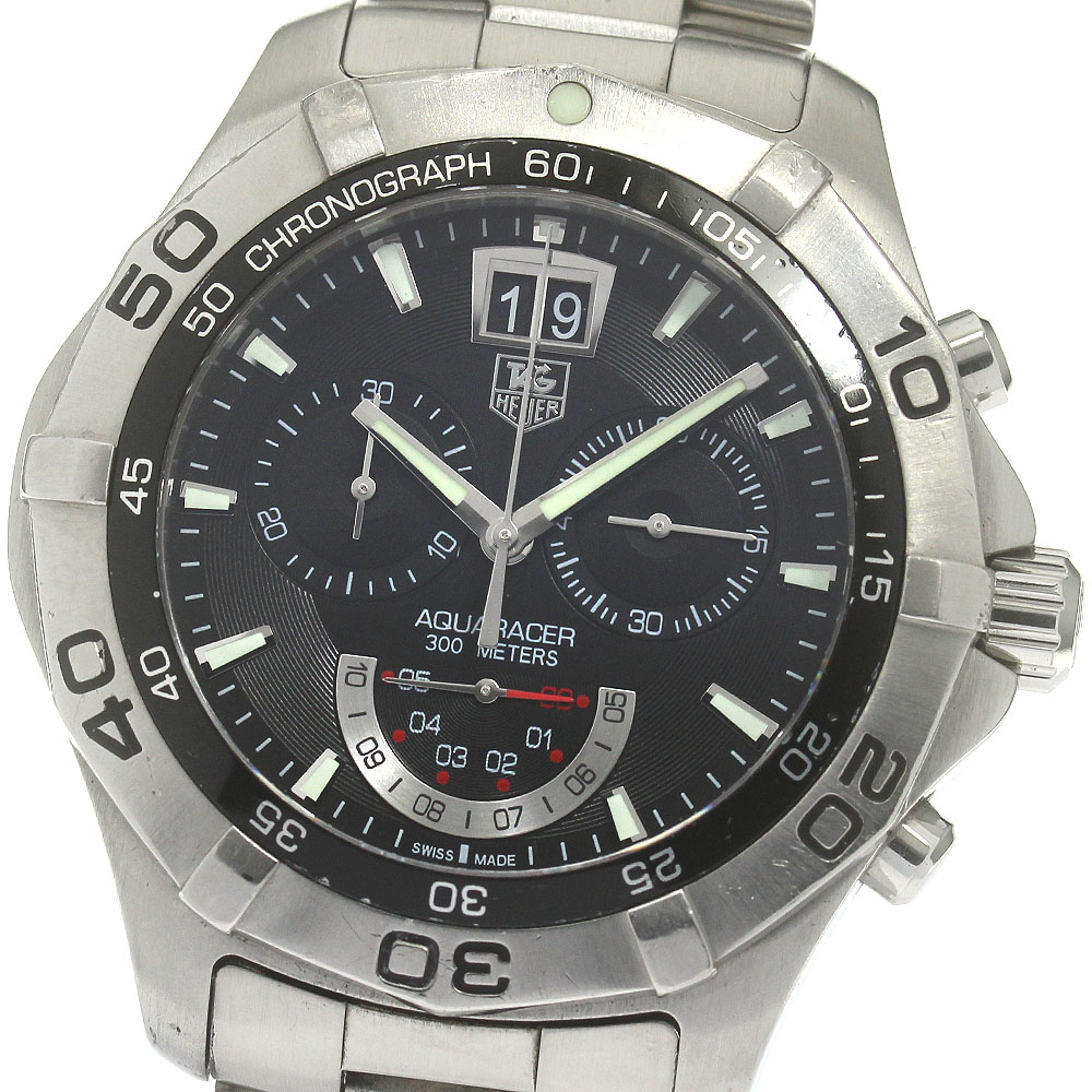 タグホイヤー TAG HEUER CAF101A アクアレーサー ビッグデイト クォーツ メンズ _860945【中古】