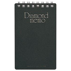 (まとめ) ミドリ ダイヤメモ(M) 黒 19002-011 1冊 (×80セット)