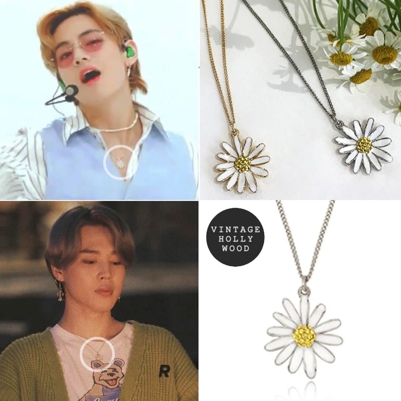 bts v着用 jimin着用 Vintage Daisy Necklace