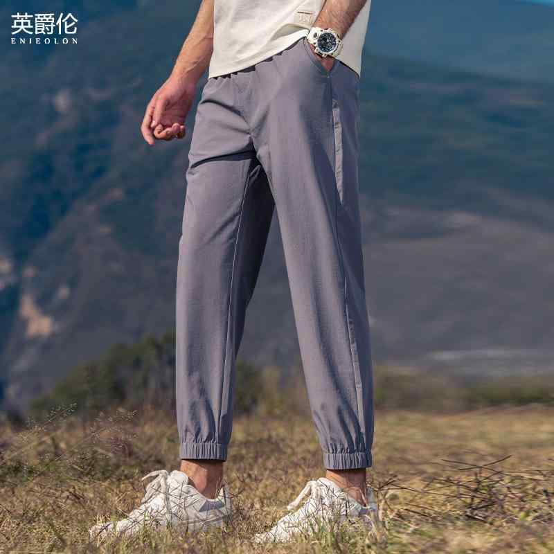 メンズ パンツ ボトムス ズボン 九分丈 薄手 ひんやり 涼しい 快適 レギンス スウェット スリム カジュアル 普段使い アウトドア スポーツ ワーク 外出 メンズ 夏