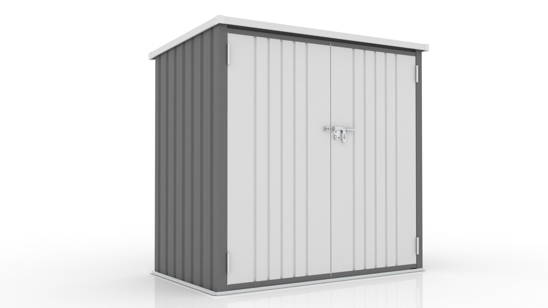 [国内即発送] 84屋外収納庫 大容量 大型 屋外収納箱 ストッカー 外用 ベランダ 屋外 収納ボックス 金属製 1600L 両開きドア 施錠可能【底板なし】