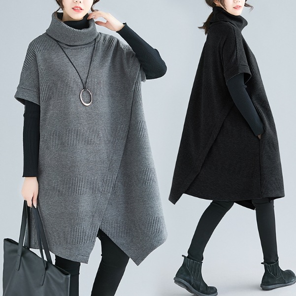 トップス セーター 袖あり ドルマンスリーブ タートルネック 襟付き デザイン オーバーサイズ ビッグシルエット 美ライン ニュアンス リブニット 伸縮性 カラバリ かわいい 大人可愛い きれいめ