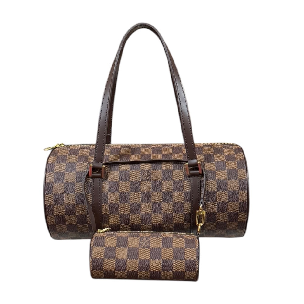 ルイヴィトン パピヨン30 ダミエ ショルダーバッグ ダミエキャンバス N51303 ブラウン LOUIS VUITTON 中古 美品