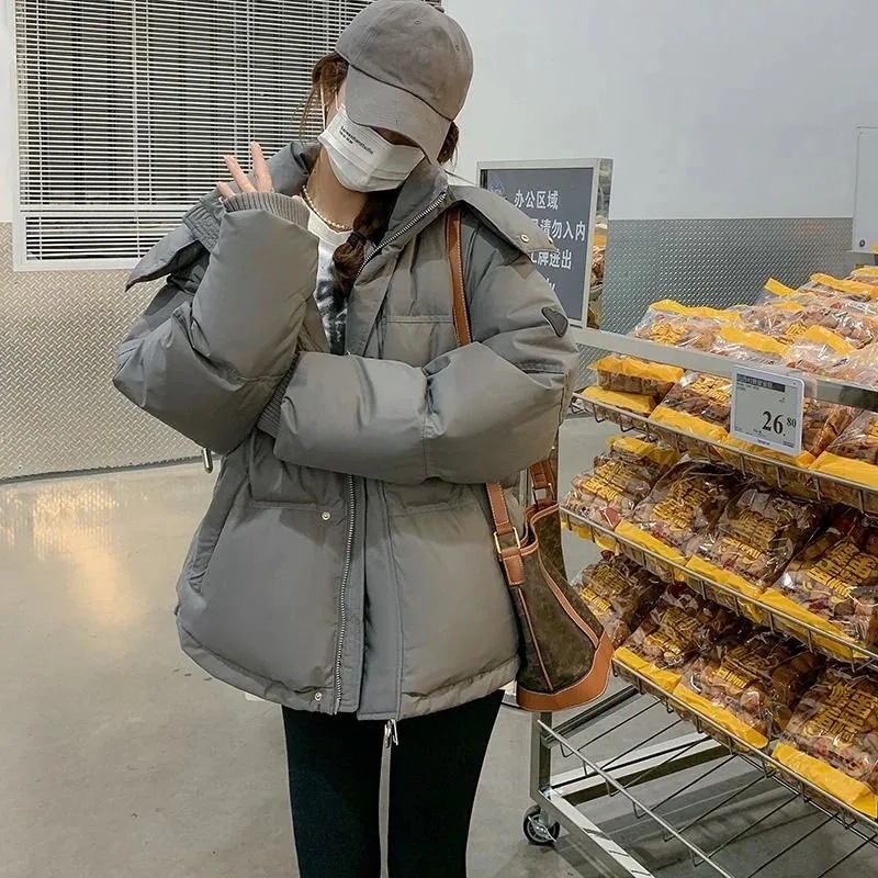 アウター 綿入れ フード付き ショート丈 レディース カジュアル 中綿 韓国ファッション 百掛け