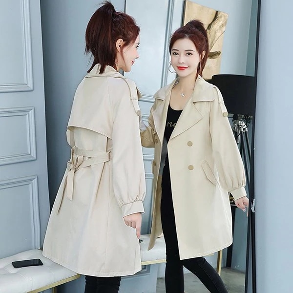 トレンチコート レディース 春秋 コート アウター チェスターコート スプリングコート チュニック