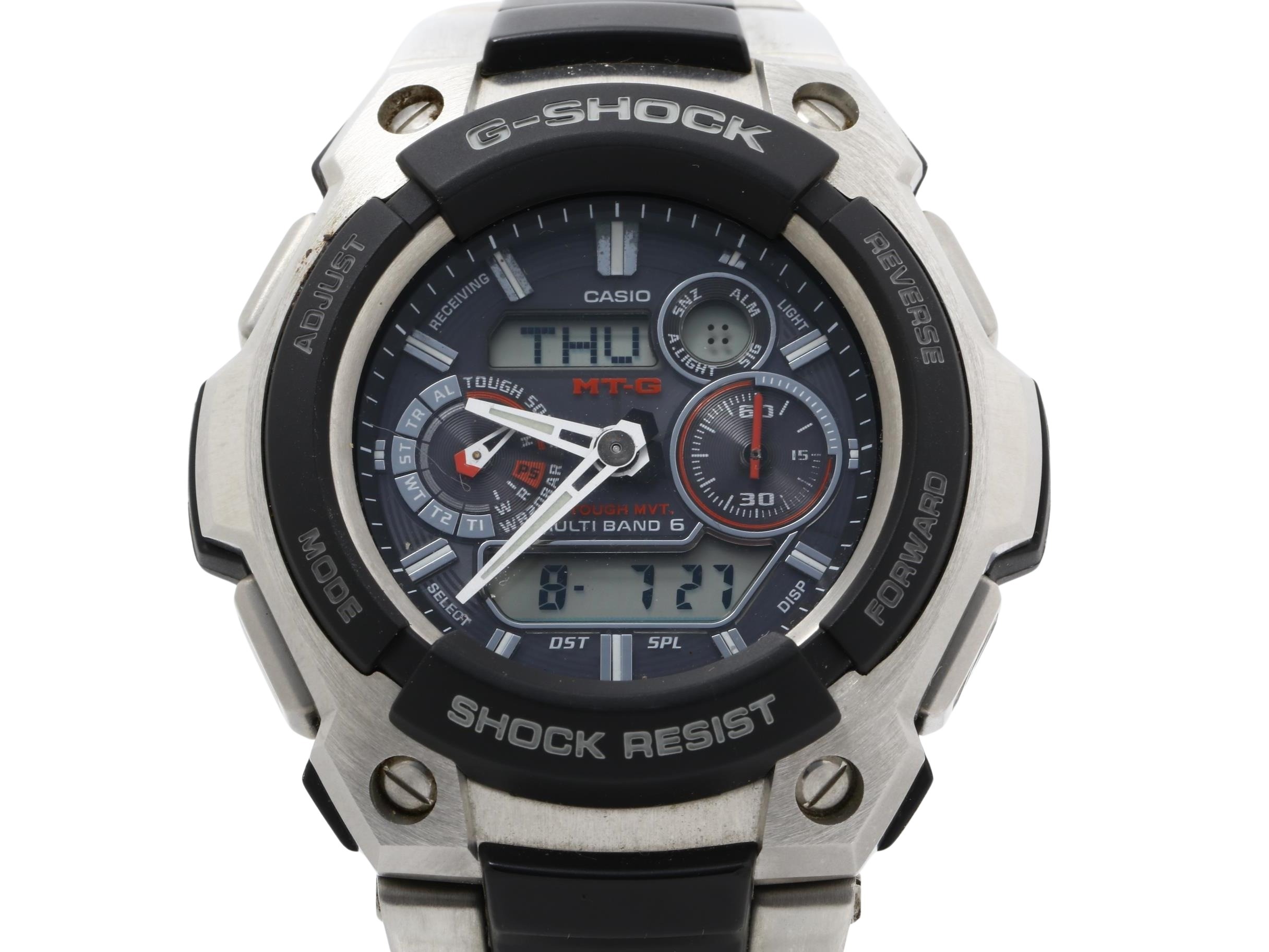 カシオ 腕時計 G-SHOCK 樹脂 ステンレス MTG-1500-1AJF アナデジ ソーラー電波 シルバー ブラック メンズ時計 メンズウォッチ 高級 ブランド スポーツ【本物保証】