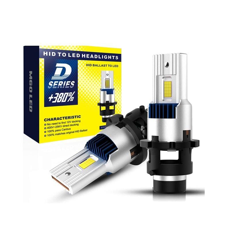 Auto-Ideas LEDヘッドライト バルブ D2S D2R D4S D4R 車検対応 純正HID交換 ポン付け 輸入車 35W 6000K 18000Lm 配線レス 2本セット 5,989円