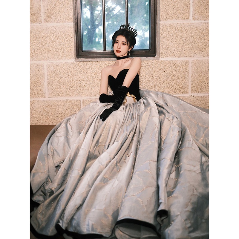 【2枚購入で 3oo円OFF！】イブニングドレス女性用式乾杯ドレス花嫁婚約